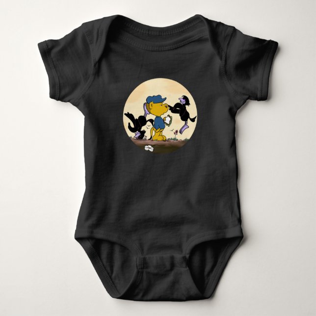 Body Para Bebê Ferald e o Bebê Pesky Crows (Frente)