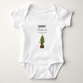 Body Para Bebê Feriado de Árvore de Natal Russo Moderno