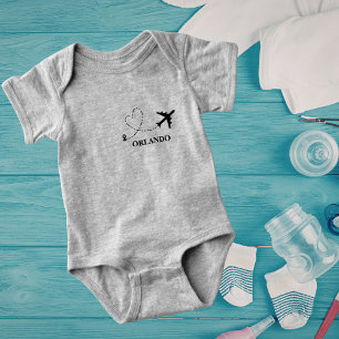 Body Para Bebê Férias em Família Avião & Local de Viagem Personal