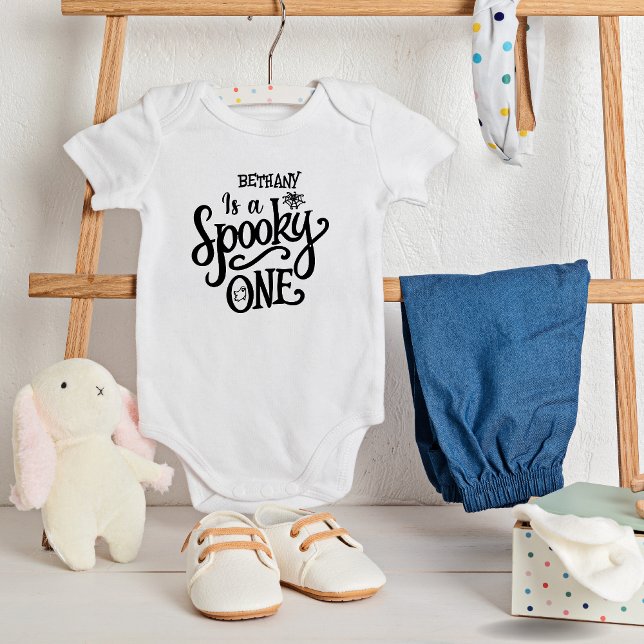 Body Para Bebê Festa de 1º Aniversário da Spooky One no Halloween (Criador carregado)