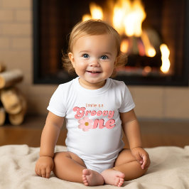 Body Para Bebê Festa de aniversário da Flor de Margarida Uma na G