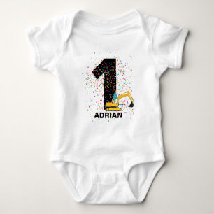 Body Para Bebê Festa de aniversário de Caminhão de Construção