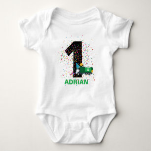 Body Para Bebê Festa de aniversário de Caminhão de Lixo do Reci
