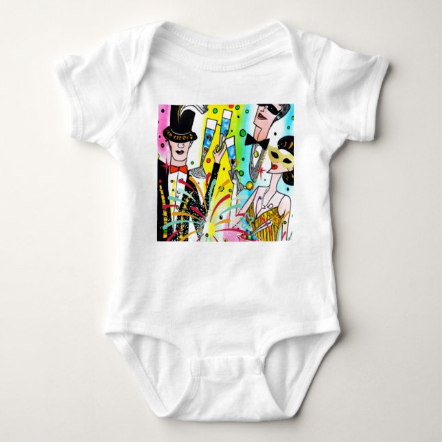 Body Para Bebê Festa de Ano Novo (Frente)