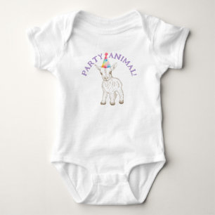 Body Para Bebê Festa De Bebê Animal - Roupa Engraçada De Cabra 1 