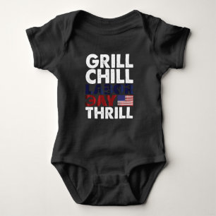 Body Para Bebê Festa de CHURRASCO de Thrill Day do Trabalhador do
