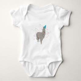 Body Para Bebê Festas de Llama - Animais tendo festa