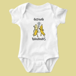 Body Para Bebê Ficando Louco Bananas Dançantes Macacão de Bebê