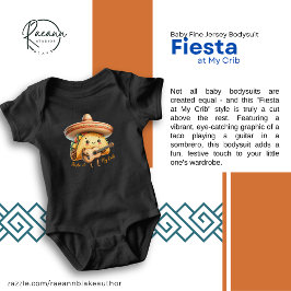 Body Para Bebê Fiesta at My Crib Baby Fine Jersey Bodysuit