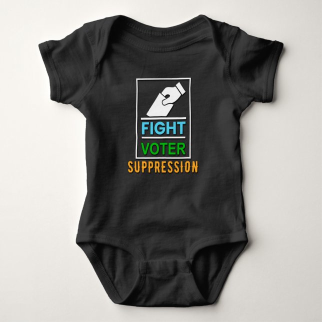 Body Para Bebê Fight Voter Suppression - Election Design (Frente)