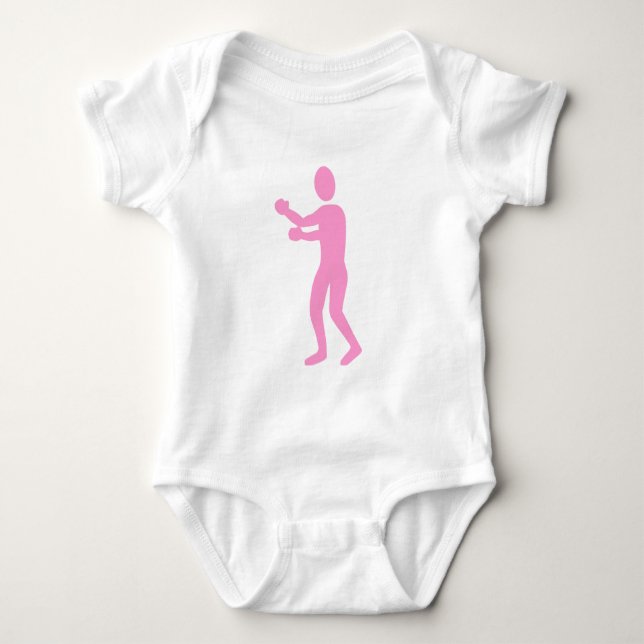 Body Para Bebê Figura in a box - Rosa (Frente)