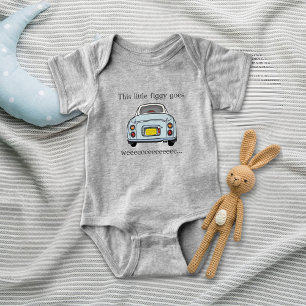 Body Para Bebê Figuras - Pequeno Fígaro Azul - Bonito Nome do Car