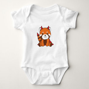 Body Para Bebê Figurino da Bruxa do Diabo Vermelho Panda Hallowee