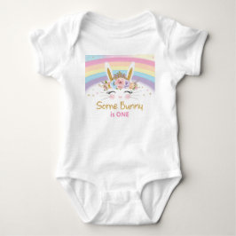 Body Para Bebê Figurino de Festa de primeiro aniversario Coelhinh