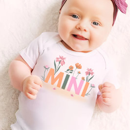Body Para Bebê Filha de Mamães de Correspondência Floral
