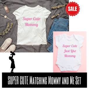 Body Para Bebê Filha-Mãe Super Bonita Mini Correspondente