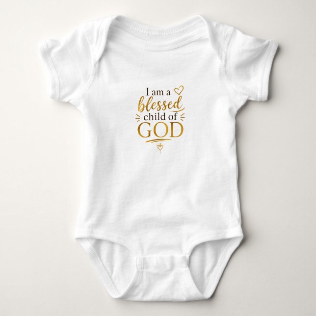 Body Para Bebê Filho abençoado de Deus  (Frente)