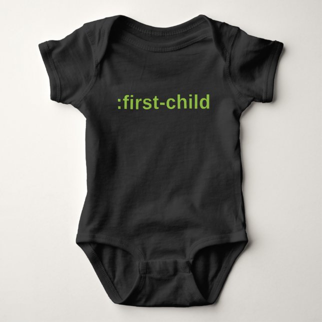 Body Para Bebê Filho Primogênito com um Seletor CSS (Frente)