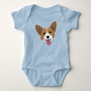 Body Para Bebê Filhote de cachorro do Corgi