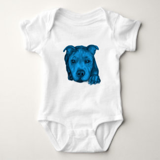 Body Para Bebê Filhote Staffy Azul