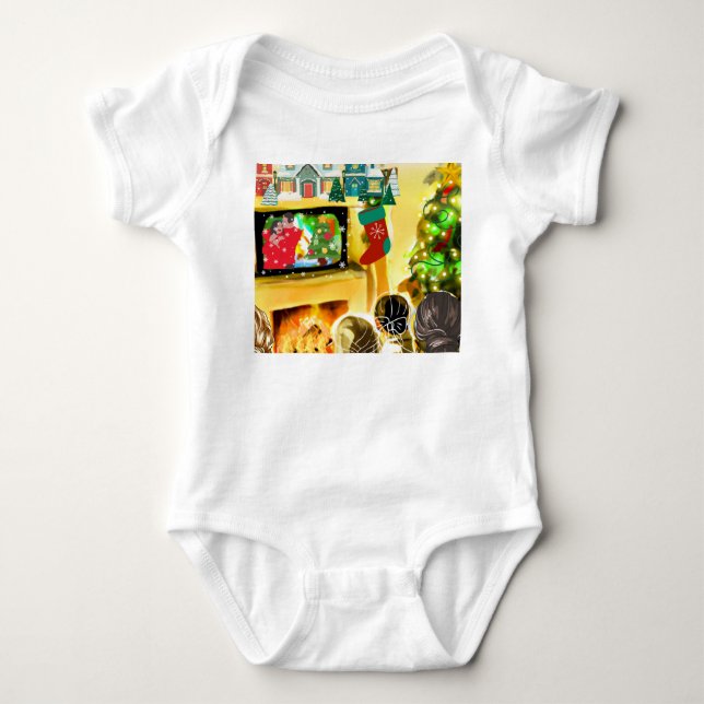 Body Para Bebê Filmes de Natal (Frente)