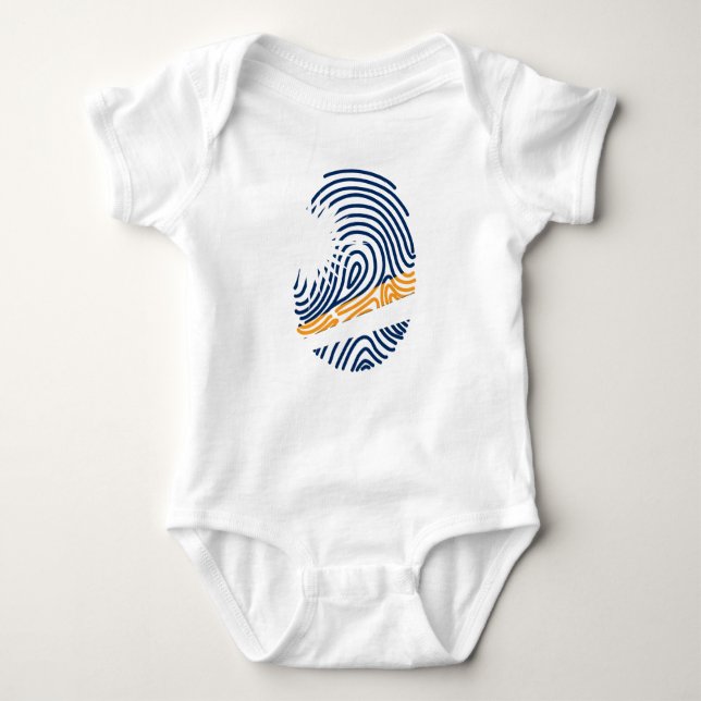 Body Para Bebê Fingerprint do Sinalizador das Ilhas Marshall (Frente)
