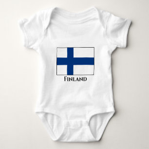 Body Para Bebê Finlândia (finlandês) Flag