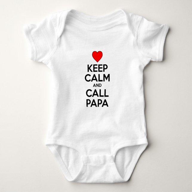 Body Para Bebê Fique Calmo E Chame O Papa (Frente)