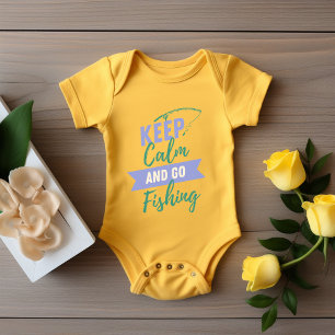 Body Para Bebê Fique calmo e vá pescar