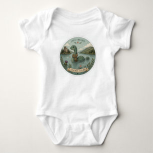 Body Para Bebê Fique Curioso Aconchegante Críptido Nessie Monstro