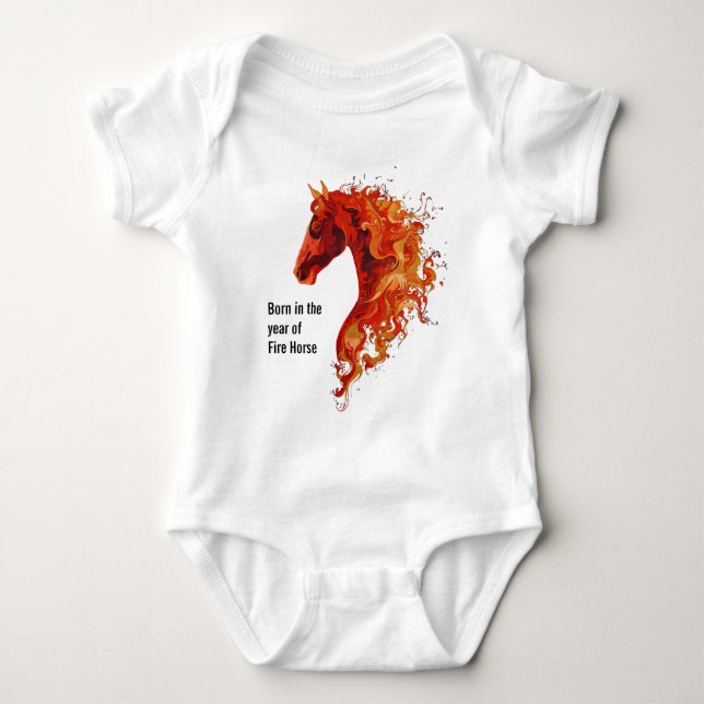 Body Para Bebê Fire Horse (Frente)