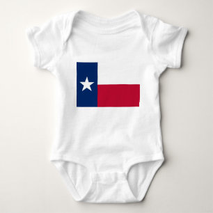 Body Para Bebê Fita de bebê com bandeira Texas, EUA