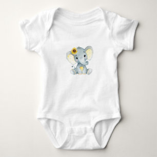 Body Para Bebê Fita de bebê elefante bonita