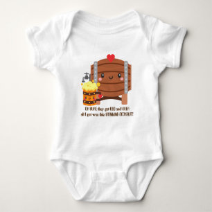 Body Para Bebê Fita de CHURRASCO e de bebê monócitos