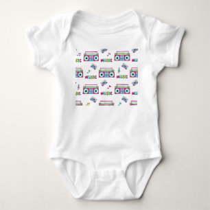 Body Para Bebê Fita de Gravador Retroativo Sem Fios