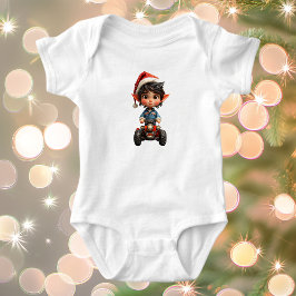 Body Para Bebê Fita de Natal All-Terrain Elf Baby