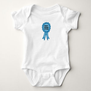 Body Para Bebê Fita De Prêmio Azul Não Me Dei Ao Trabalho