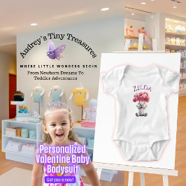 Body Para Bebê Fita-Dia de os namorados personalizada do bebê de