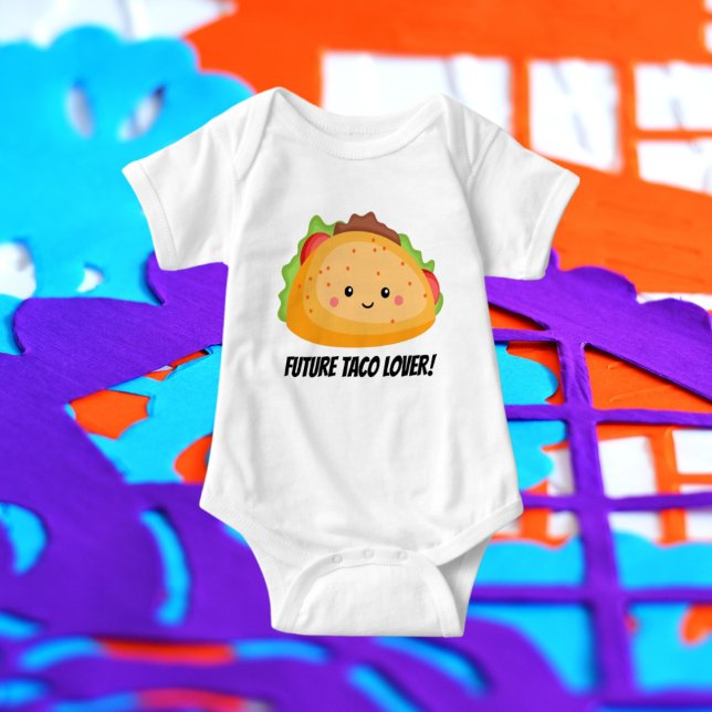 Body Para Bebê Fita-macaco, amante do taco, bebê, unisex (Criador carregado)