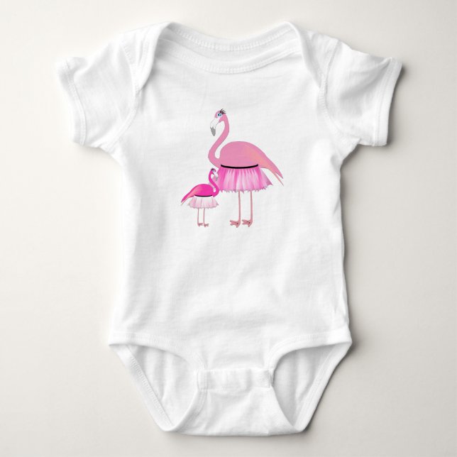Body Para Bebê Flamingo - Bodysuit de Jersey para Bebê (Frente)