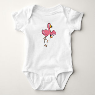 Body Para Bebê Flamingo com bolsa