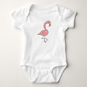 Body Para Bebê flamingo cor-de-rosa