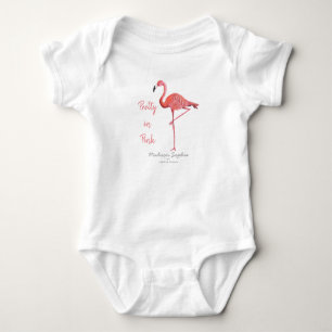 Body Para Bebê Flamingo Menina Bebê Bodysuit