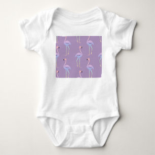 Body Para Bebê Flamingo Rainbow: Padrão Invisível e Colorido.