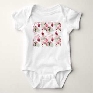 Body Para Bebê Flamingo Rosa: Elegância do padrão sem costura