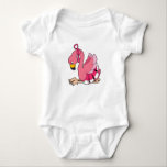 Body Para Bebê Flamingo with Ribbon<br><div class="desc">This design is the perfect gift for a birthday,  Christmas and other celebrations. It is suitable for women,  men and kids.</div>