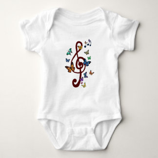 Body Para Bebê Flatternder Notenschlüssel