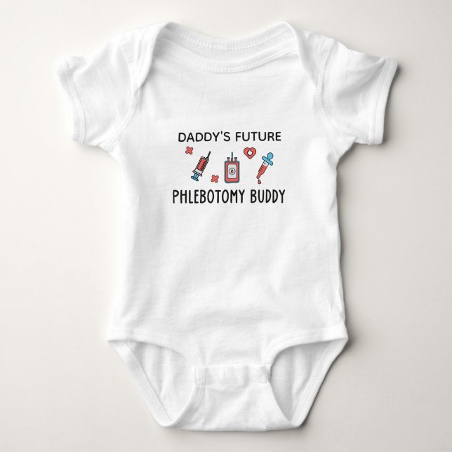 Body Para Bebê Flebotomista Pai Futuro Amigo Phlebotomy (Frente)