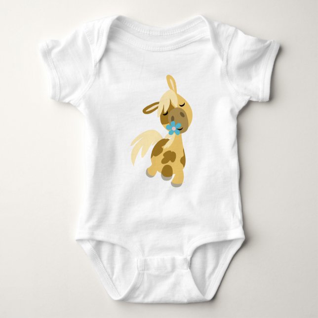 Body Para Bebê Flor Azul e Pôy Baby (Frente)