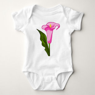 Body Para Bebê Flor Calla Lily